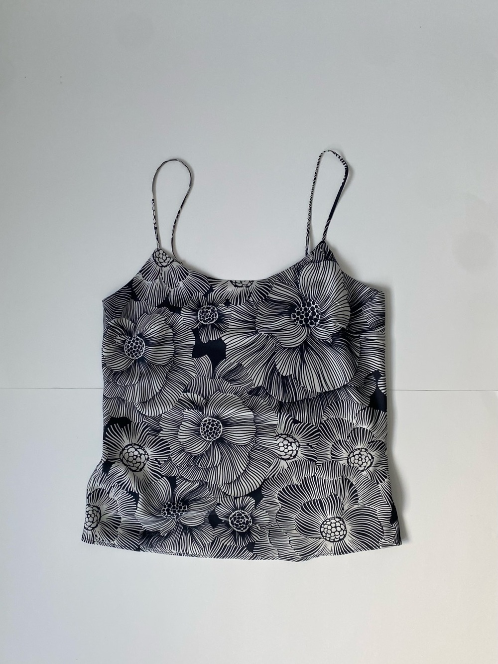 Express Floral Print Black & White Cami Top XS